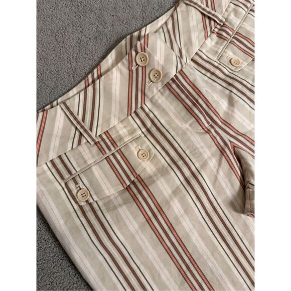 LOFT Striped Cream Capri Pants size 12 - Picture 4 of 4